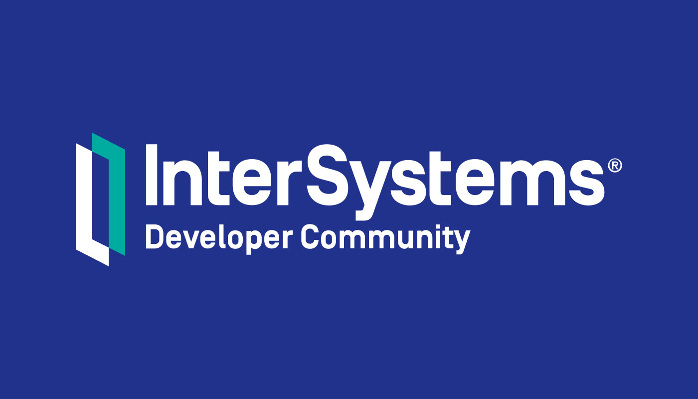 Developer Community in French for InterSystems IRIS, Caché, Ensemble ...